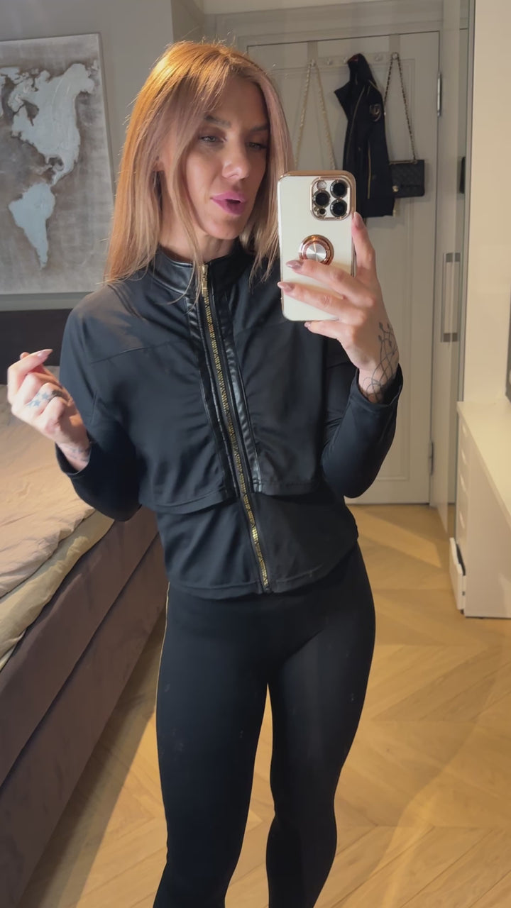 Wallderinska Sport Couture, Edge Träningsjacka Gold Zip
